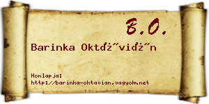 Barinka Oktávián névjegykártya