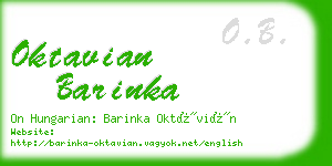 oktavian barinka business card